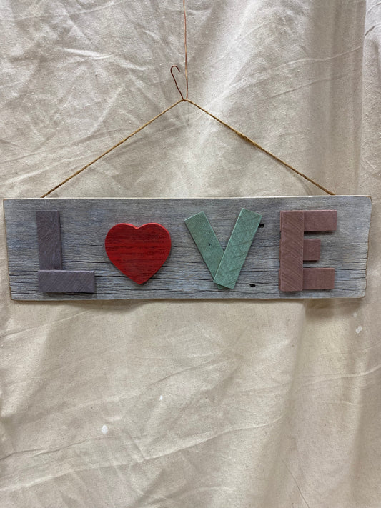 LOVE Rustic Sign 25” X 7.5”