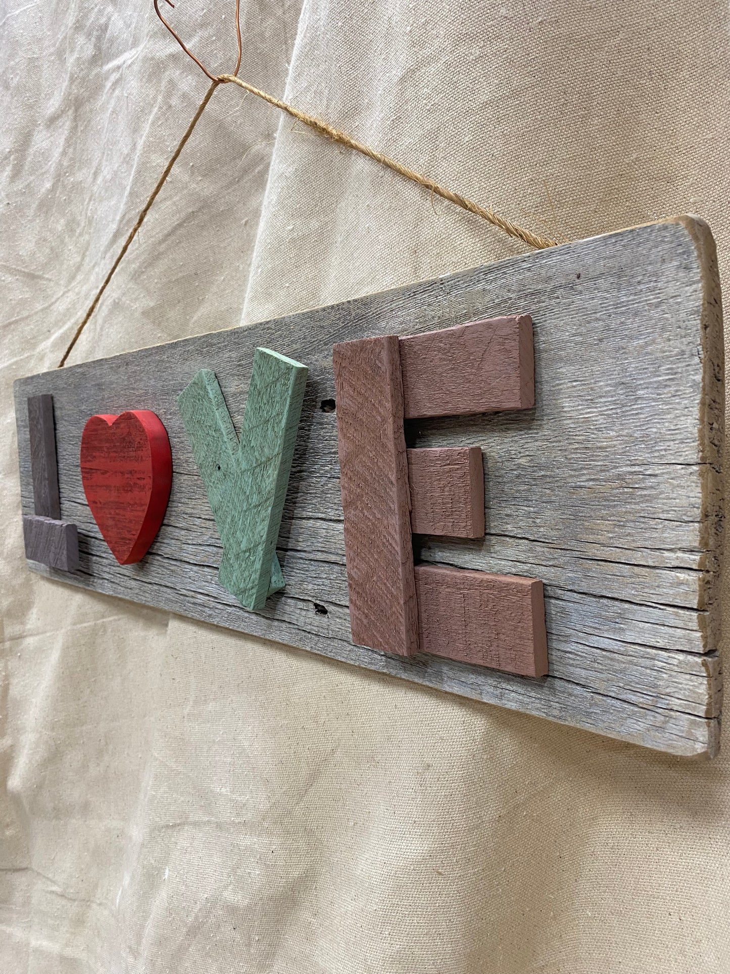 LOVE Rustic Sign 25” X 7.5”