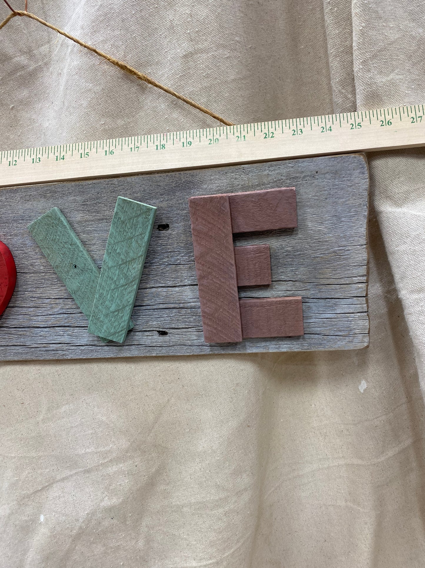 LOVE Rustic Sign 25” X 7.5”