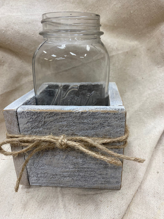 Rustic Mason Jar Vase