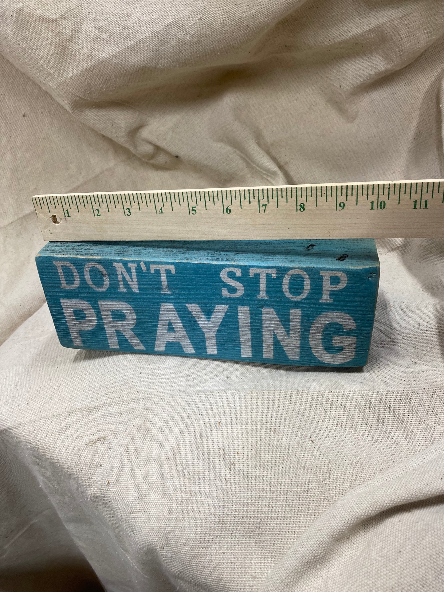 Don’t Stop Praying Block (vintage Teal)