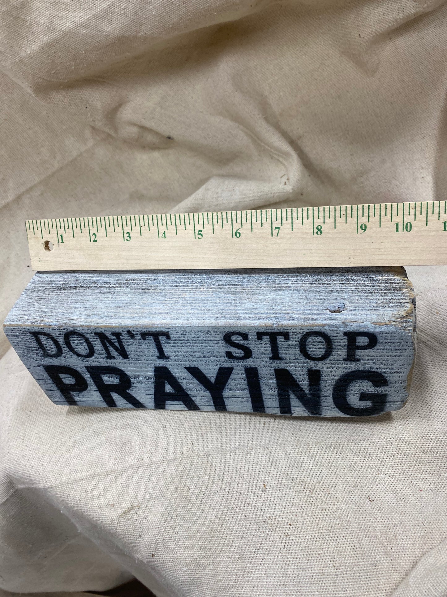 Don’t Stop Praying Block (White & Black)