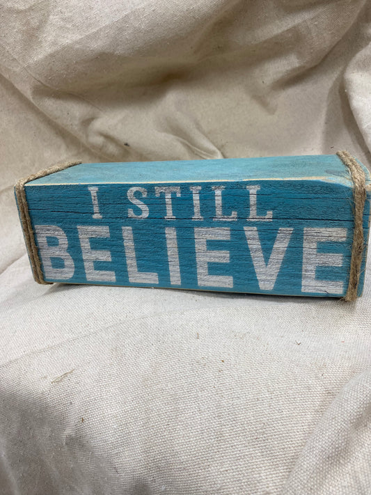 I Still Believe Block (Vintage Teal)