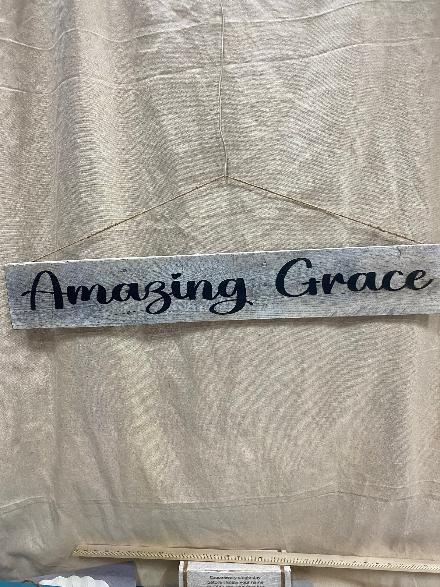 Amazing Grace Sign 33” x 6”