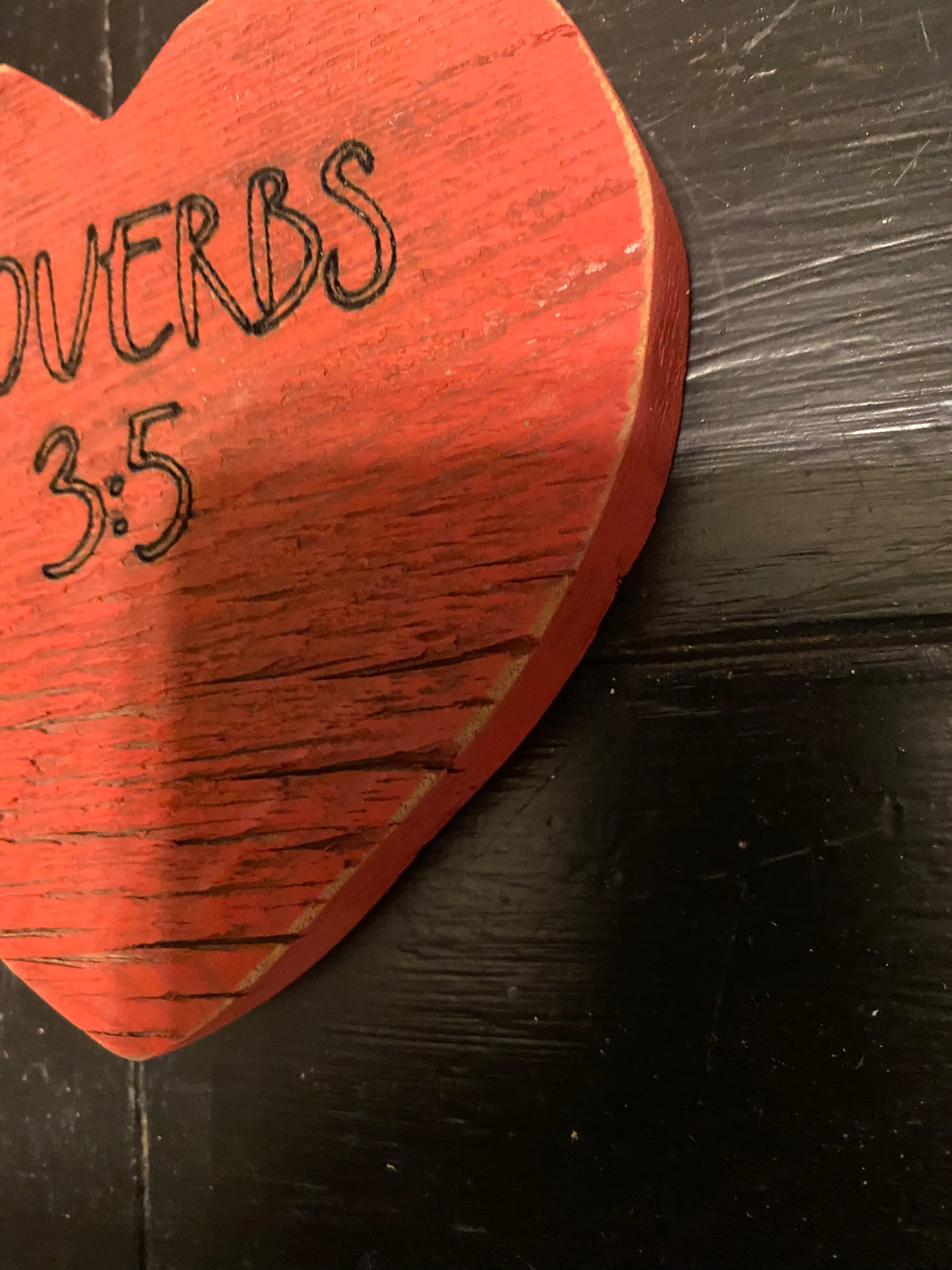 Proverbs 3:5 Heart 4.5”x4.5”