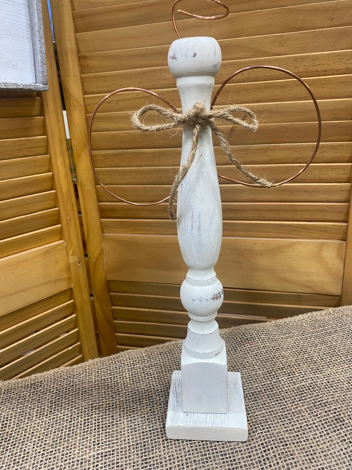 14” Rustic White Angel